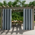 thumbnail image 2 of DONGPAI Outdoor Curtains for Patio Waterproof 52" x 84" Grommet Light Blocking Privacy Curtains Outside Curtains for Porch Gazebo Pergola, Grayish Blue, 1 Panel, 2 of 6