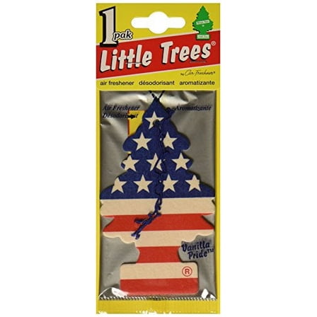 6 Pack Car Freshner 10945 Little Trees Air Freshener Vanilla Pride Scent - Single Tree per Package
