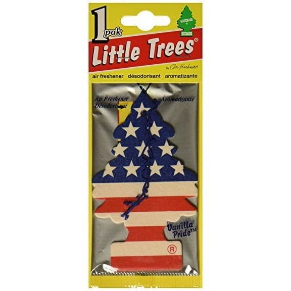 6 Pack Car Freshner 10945 Little Trees Air Freshener Vanilla Pride Scent - Single Tree per Package