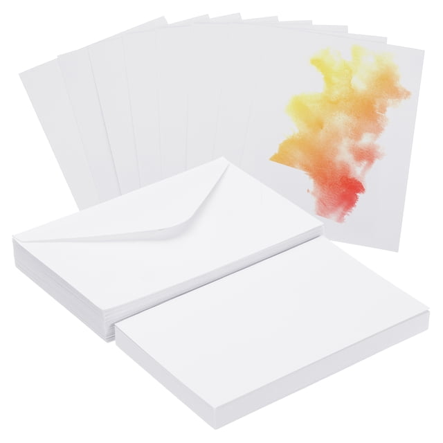 Uxcell 30 Conjuntos de Tarjetas de Acuarela Postales con Sobres 5x7 Pulgadas