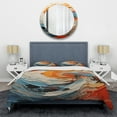 thumbnail image 3 of Designart "Spiral Chaos Collage Explosion I" Abstract Bedding Covert Set - Abstract Orange Modern Bed Set With 2 Shams, 3 of 5