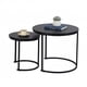 thumbnail image 1 of Set de 2 Mesas de Centro Redondo HOMEMAKE FURNITURE Color Negro Industrial Clásico, 1 of 7