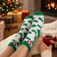 thumbnail image 5 of Women Christmas Fuzzy Slipper Socks, Plush Fluffy Cozy Home Sleeping Socks, Soft Warm Winter Indoor Socks, Assorted Holiday Theme Designs, Perfect Stocking Stuffer for Holiday Season C, 5 of 5