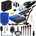 thumbnail image 2 of 27 32pcs Car Cleaning And Washing Kit with Powerful Handheld Vacuum Cleaner, Brush Set, Windscreen Tool, Gel, Duster, Towel, Tyre Brush, Complete Car Care Tools, Blue, 2 of 9