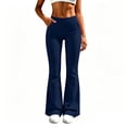 thumbnail image 2 of Aboser High Waist Bootleg Yoga Pants for Women Athletic Casual Flared Leggings Slim Fit Stretch Workout Pants Solid Color Tummy Control Trousers, 2 of 9