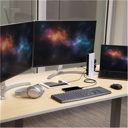StarTech.com - DVI Dual-Monitor USB 3.0 Docking Station - Black / Silver