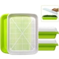 thumbnail image 1 of SUNPRO 2-Pack Seed Sprouter Tray BPA Free PP Soil-Free Big Capacity Healthy Wheatgrass Grower Sprouting Container Kit with Lid (2, Green), 1 of 7