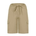 thumbnail image 7 of ABATAB Women's Cargo Shorts Lightweight Hiking Athletic Shorts Drawstring Loose Shorts for Camping Travel Golf with Pockets, 7 of 7