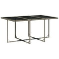 thumbnail image 2 of vidaXL 11 Piece Garden Dining Set with Cushions Grey Poly Rattan, 2 of 5