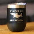 thumbnail image 2 of Bevvee Insulated Wine Tumbler 12 oz Sharkasm Shark Lover Gifts Tumblers, 2 of 4
