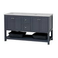 thumbnail image 2 of Lakeshore 60" Double Bathroom Vanity with Marine Gray Cabinet and Engineered Carrara Top, 2 of 6