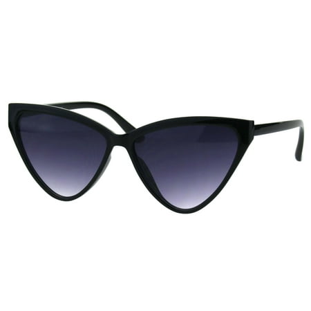 Womens Trendy Retro Oversize Gothic Cat Eye Mod Sunglasses Black Smoke