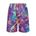thumbnail image 3 of joogoo Mens Swim Trunks Graffiti Beach Shorts Drawstring Elastic Waist Swimwear Bathing Suits XXL, 3 of 7
