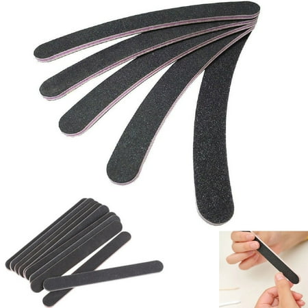 180/100 Grit Straight Curved Nail Files Emery Board File Manicure Double