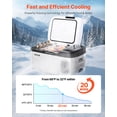 thumbnail image 3 of VEVOR Car Refrigerator, DC 12/24V AC100-240V Compressor Electric Cooler, -4°F to 68°F Car Fridge with APP Control, 16 QT Cars Freezer for RVs, 60W Portable Freezer, 3 of 9