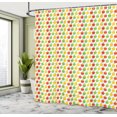 thumbnail image 4 of Ambesonne Colorful Shower Curtain, Apples and Leaves Summer, 69"Wx70"L, Mustard Dark Pink and Green, 4 of 4