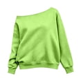 thumbnail image 2 of BOOMNY Child Girls Sweatshirts Oversized One Shoulder Sweatshirt for Kids Fashion Fall Winter Pullover Tops, 2 of 5