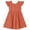 Orange, variant on Eltusu Casual Dresses for Girls, Crew Neck Comfort Short Sleeve Cotton Summer Dress Hot Pink Size 8T