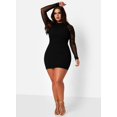 thumbnail image 2 of Rebdolls Women's Plus Mesh Long Sleeve Bandage Mini Dress - Black - Small, 2 of 5