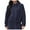 Navy, variant on HAiming Womens Plush Sports Jacket Cropped Zip up Bottom Drawstring Casual Long Sleeve Solid Color Athletic Coats
