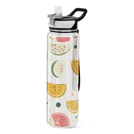 

Sports Water Bottle 1000ML Tritan Food Grade Clear Water Bottle Fitness Outdoor Sports BikeLovely Fruit Seamless