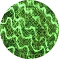 thumbnail image 1 of Ahgly Company Indoor Round Abstract Green Modern Area Rugs, 4' Round, 1 of 4