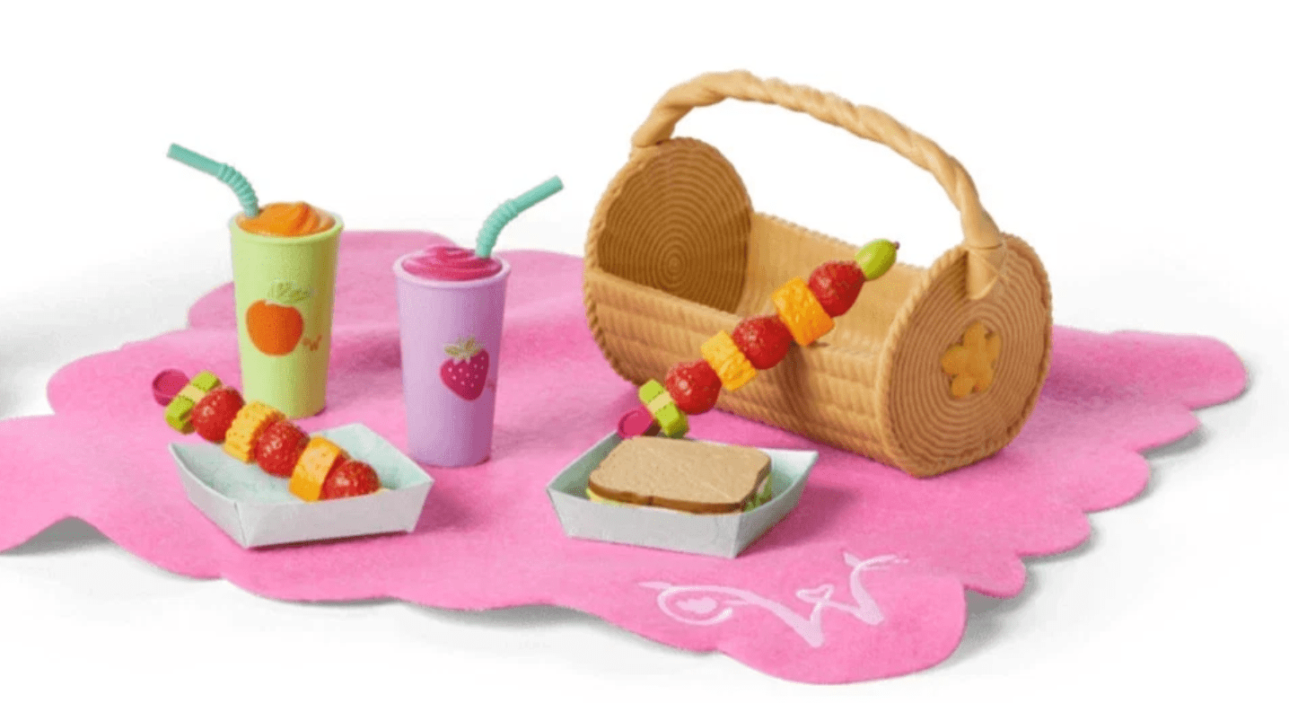 American Girl WellieWishers Garden Adventure Picnic set for 14.5 inch Dolls