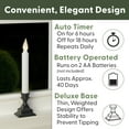 612 Vermont LED Battery Operated Window Candles with Timer, Bright Hot