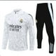 thumbnail image 1 of 2425 New Real Madrid Football Shirt with Long Sleeve and Half Zip for Adults & Kids - White-gray White-gray, 1 of 2