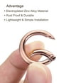 thumbnail image 4 of 28x20x4mm Round Zinc Alloy Spring Gate O Ring Snap Clip Buckle, Rose Gold 5 Pack, 4 of 5
