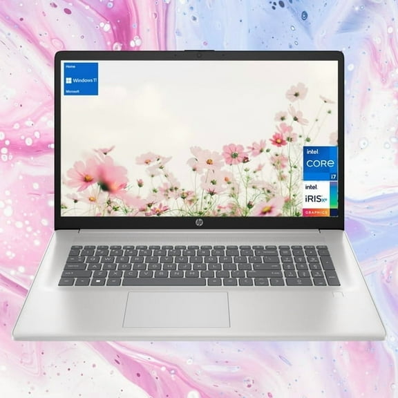 HP 17.3" FHD Laptop, Intel Core i7-1355U, Intel Iris Xe Graphics, 32GB RAM, 1TB SSD, HDMI, Wi-Fi 6, Backlit Keyboard, Windows 11 Home, Silver