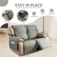 thumbnail image 6 of Lavish Cover Luxe Waterproof & Non-Slip Recliner Chair Cover, Washable Funiture Protectors for Kids, Pets(2-Seater, Light Gray), 6 of 6