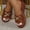 Brown, variant on Women's Thick Platform Slide Sandals Slip-On Casual Comfort Slides