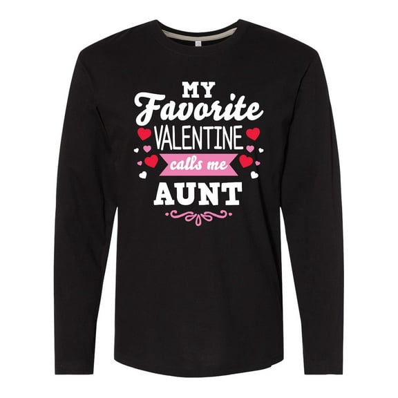 Inktastic Valentine's Day My Favorite Valentine Calls Me Aunt Long Sleeve T-Shirt