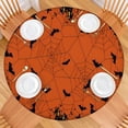 thumbnail image 2 of Halloween Spider Web and Bats Round Fitted Tablecloth with Elastic Edge,Dining Table Cover Waterproof,Outdoor Round Tablecloth for Camping,Dining,Indoor and Outdoor, 2 of 7