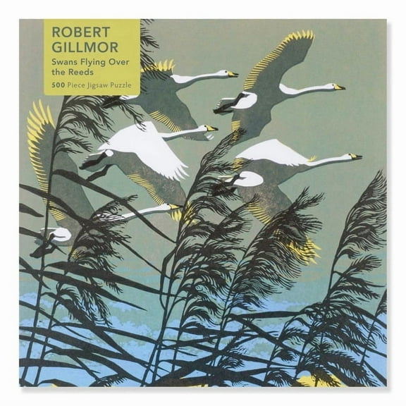 Adult Jigsaw Puzzle Robert Gillmor: Swans Flying over the Re