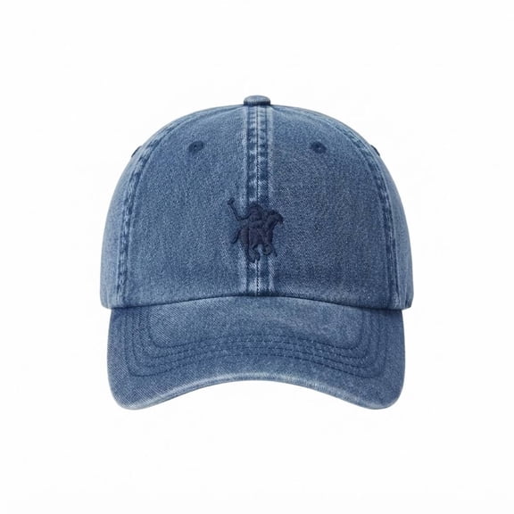 Gorra Polo Club Yorkshire Unitalla con Logo Bordado y Efecto Acid Wash Marino