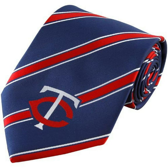Men's Minnesota Twins Woven Poly Striped Tie