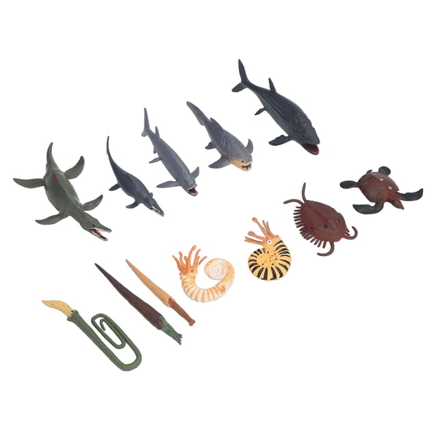 Juguetes de modelos de animales marinos antiguos, 12 piezas de animales marinos antiguos, juguetes de animales marinos antiguos, figuras de animales marinos antiguos muy recomendadas