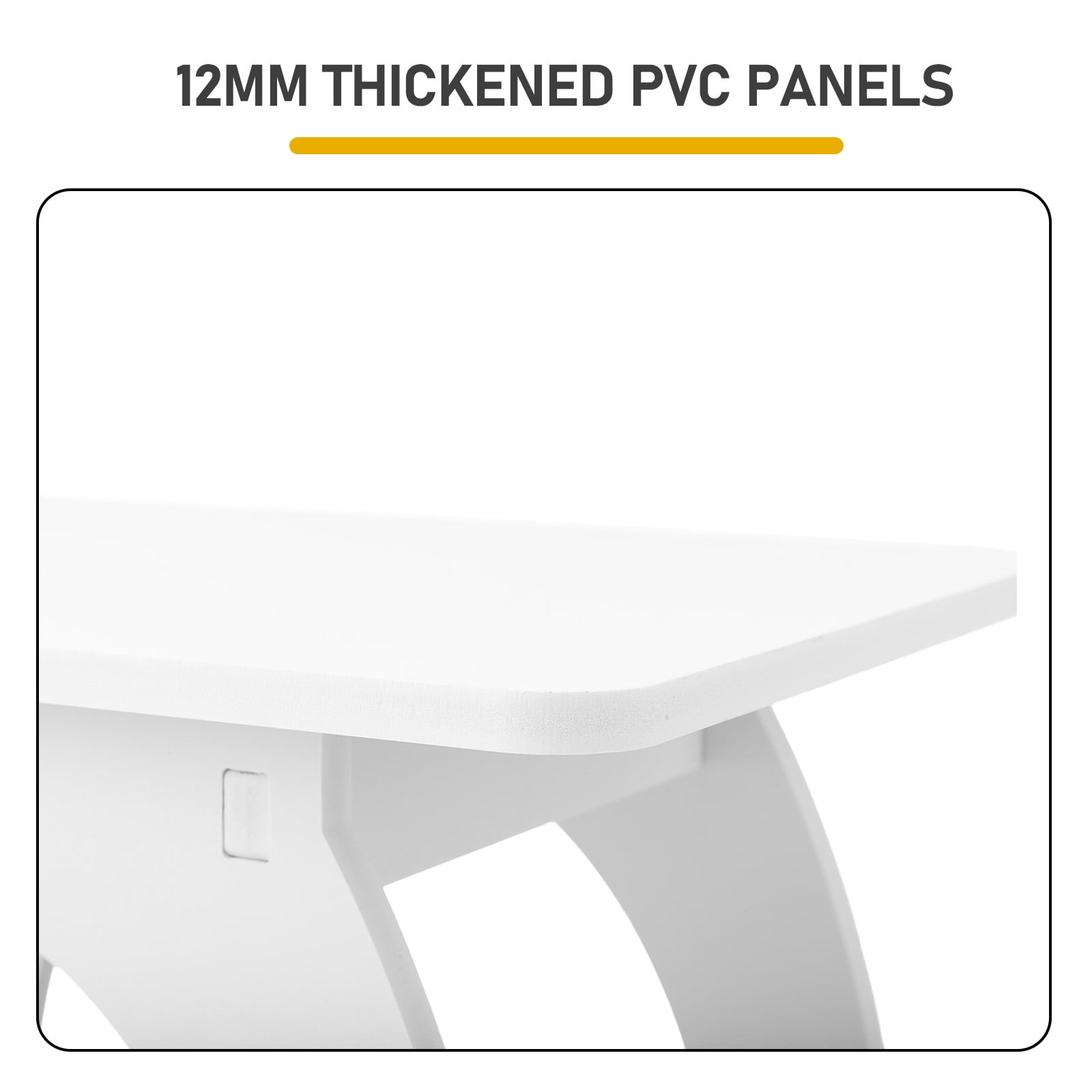 Side Table with Storage, Nightstand End Table for Small Spaces, Modern Arch Design Bedside Table for Indoor Outdoor, White