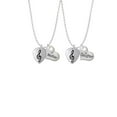 thumbnail image 2 of Delight Jewelry Silvertone Large Clef on Guitar Pick Mother & Daughter Heart Necklaces (Set of 2), 19"+2", 2 of 4