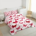 thumbnail image 3 of Feelyou Red Butterlfy Twin Comforter Sets, Princess Fairy Elf Bedding Set, 2-Piece, 3 of 8