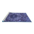 thumbnail image 2 of Ahgly Company Machine Washable Indoor Rectangle Medallion Blue Traditional Area Rugs, 7' x 9', 2 of 4
