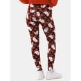 thumbnail image 3 of No Boundaries Holiday Printed Ankle Leggings, Women's and Women's Plus, 3 of 5