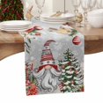 thumbnail image 6 of Grey Gnomes Christmas Cotton Linen Table Runner for Dining Kitchen, Red Xmas Balls Snowflake Tree Wedding Outdoor Party Tablerunners Decoration, Dresser Scarf Coffee Tablecloth Runners 13x70 Inches, 6 of 9