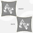thumbnail image 3 of ZNDUO Throw Pillow, 18"x18" Bed Pillow and Couch Pillows - Indoor Decorative Pillows，Gray Abstract Triangle Throw Pillow, 3 of 8