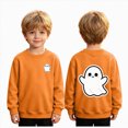 thumbnail image 2 of Child Boys Halloween Shirt for 9t 10t Boys Halloween T-shirt Boys Ghost Kids Shirt Crewneck Long Sleeve Graphic Top Toddler to Youth Boys Clothes Size 9-10 Years, 2 of 9