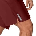 thumbnail image 6 of Mceream Mens Shorts Casual Drawstring Elastic Waist Hiking Shorts with Zipper Pockets Side Split Athletic Running Shorts Gym Workout Shorts Casual Summer Beach Lounge Short Wine L, 6 of 7