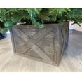 thumbnail image 3 of Reclaimed Wood Tree Collar or Box – Rustic Tree Skirt Replacement Blocks Kids & Pets, Adds Farmhouse Charm to Christmas Decor – Natural, Hook-&-Loop Strip Panels by BarnwoodUSA, 37x27 in., Brown, 3 of 4