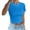 Blue, variant on Tshirts For Women Solid Color Crew Neck Slim Fit Short Sleeve Sports Fitness Tunic Tops Pullover Tee Shirts Activewear,Beige,L